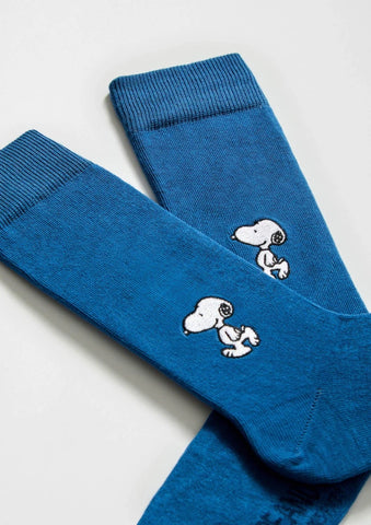 Chaussettes en coton bio avec Snoopy brodé