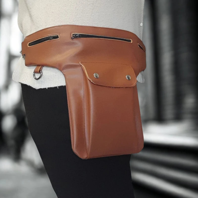 Pochette taille en alter-cuir de raisin – Mixte & modulable