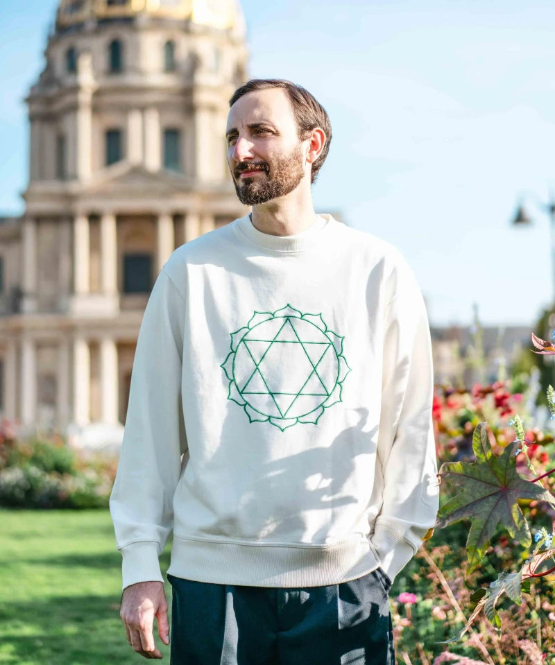 Sweat Unisex Chakra du Coeur en Coton Bio