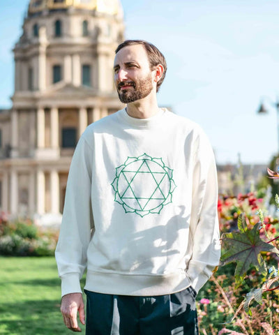 Sweat Unisex Chakra du Coeur en Coton Bio