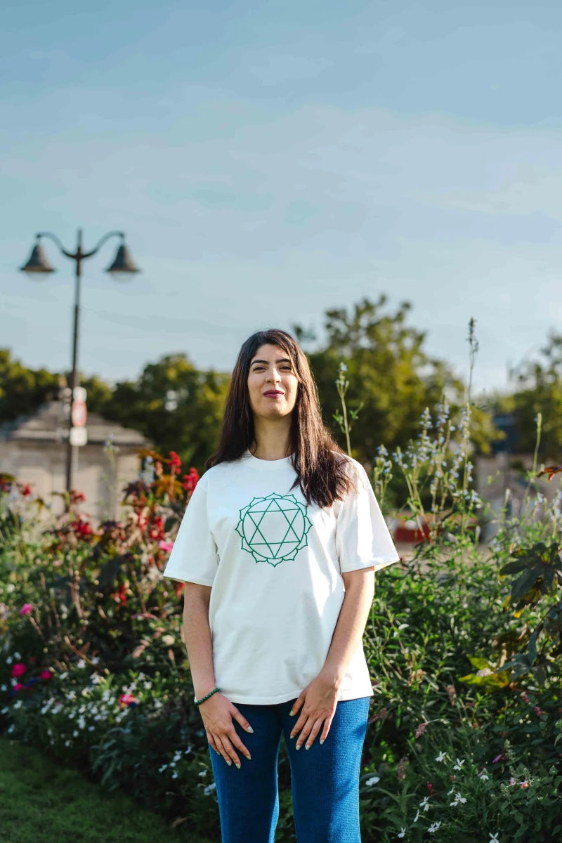 Tee-shirt Unisex Chakra du Coeur en Coton Bio