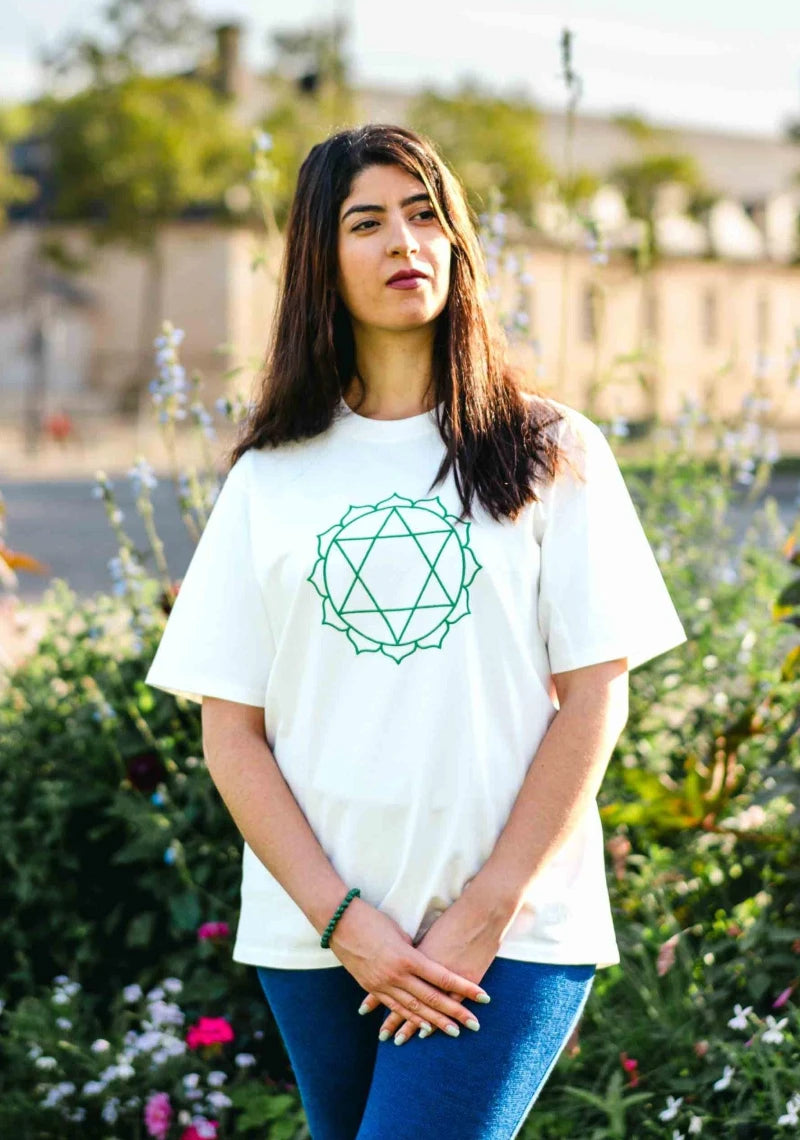 Tee-shirt Unisex Chakra du Coeur en Coton Bio