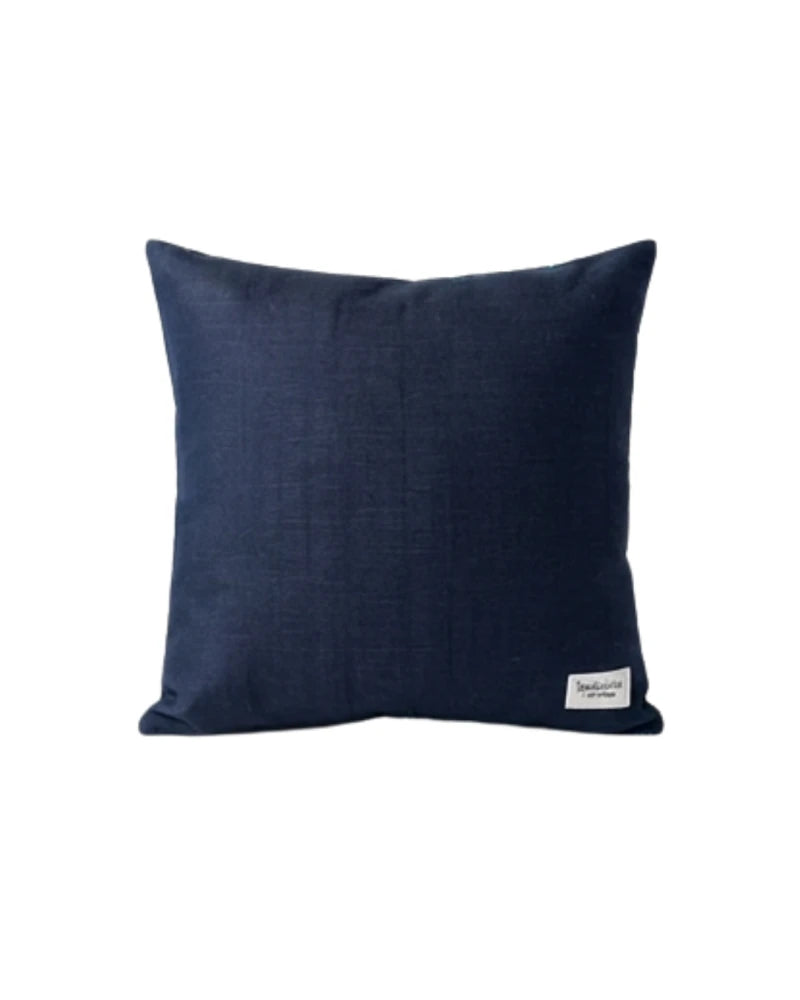Housse de coussin Kachin bleu et turquoise (RIDA)
