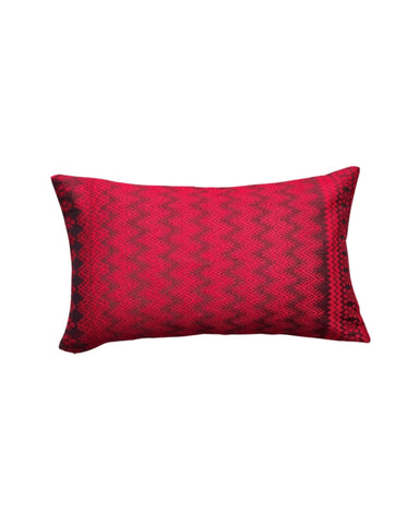 Housse de coussin Kachin bordeaux et rouge