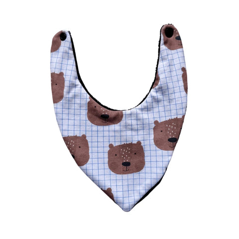 Bavoir bandana Ours carreaux - Moomie