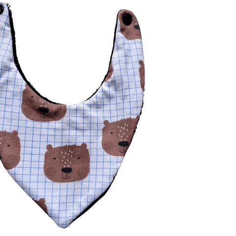 Bavoir bandana Ours carreaux - Moomie