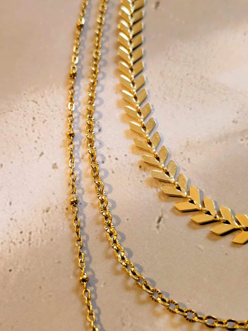 Collier médaille multirang or Lola Moonrise