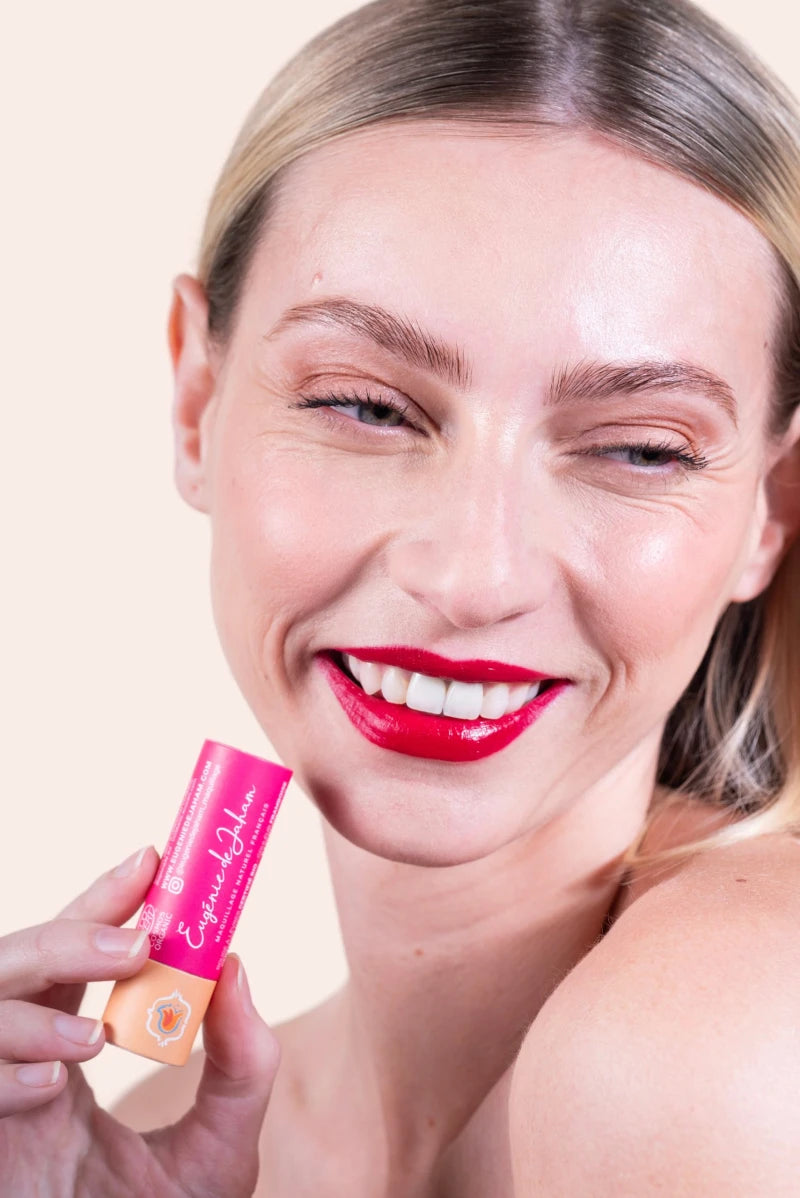 Rouge à lèvres couleur framboise <br/>certifié Bio