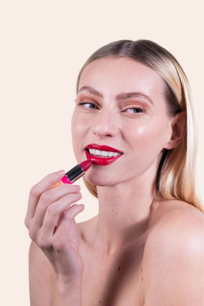 Rouge à lèvres couleur framboise <br/>certifié Bio