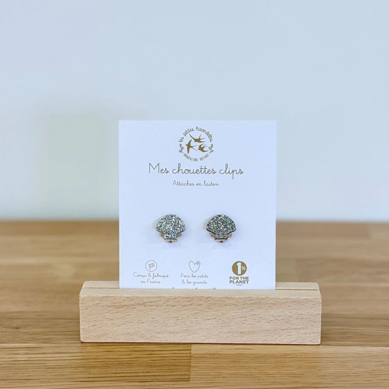 Boucles clips pailletées - Coquillages