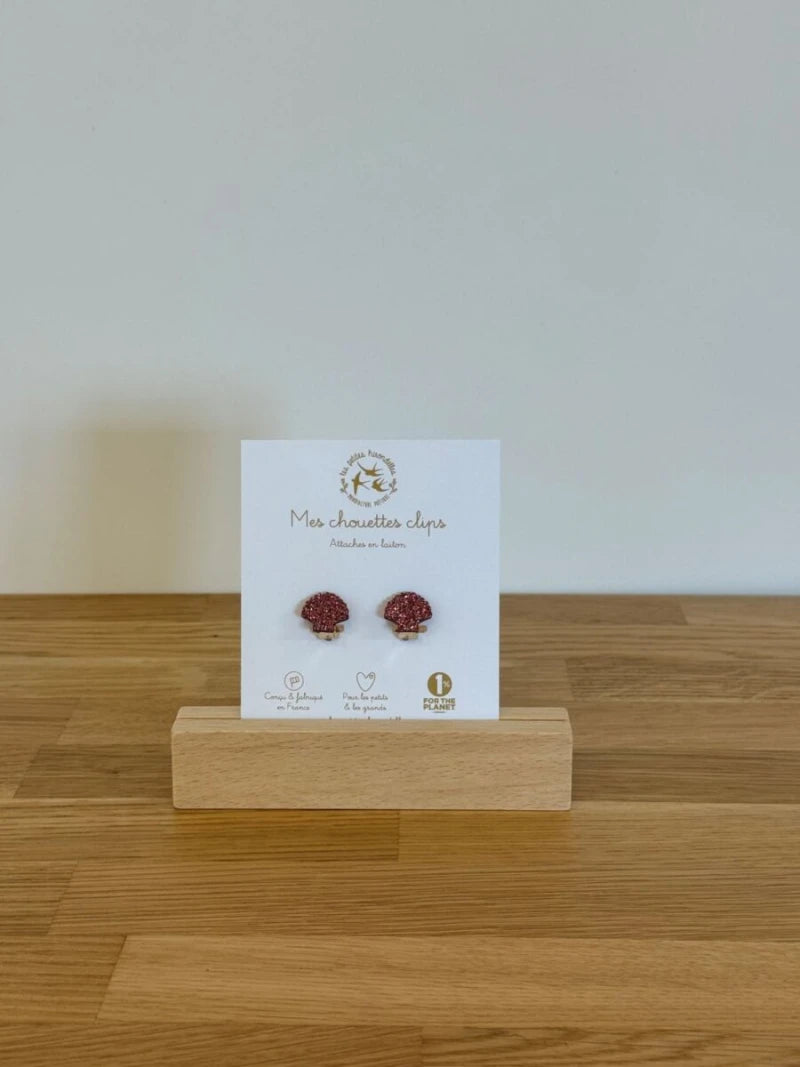 Boucles clips pailletées - Coquillages