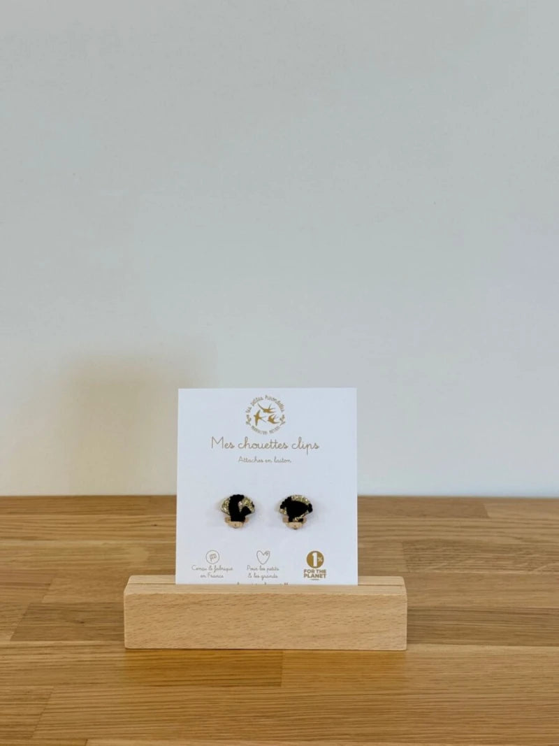 Boucles clips pailletées - Coquillages