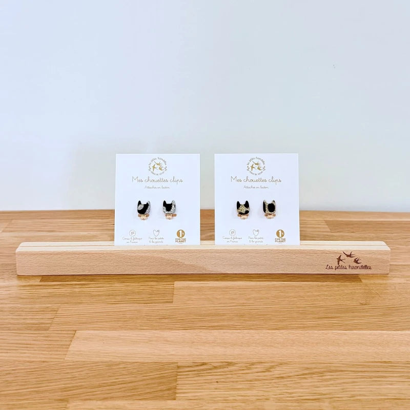 Boucles clips pailletées - Chats