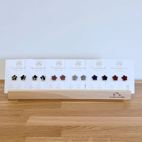 Boucles clips pailletées - Fleurs