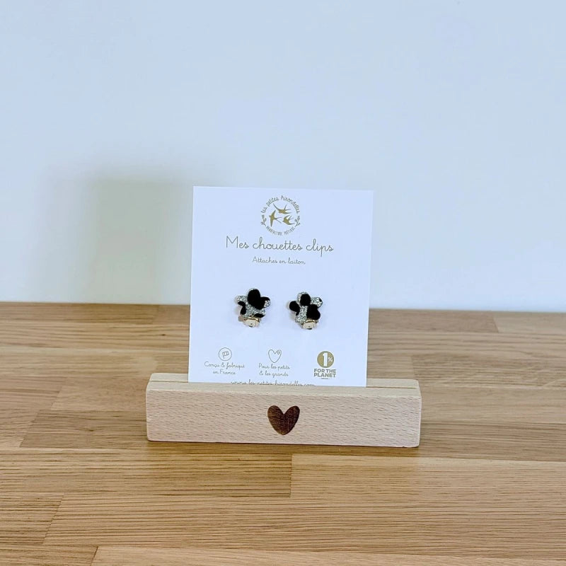 Boucles clips pailletées - Fleurs