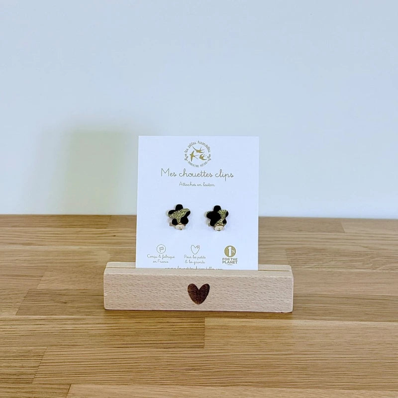 Boucles clips pailletées - Fleurs