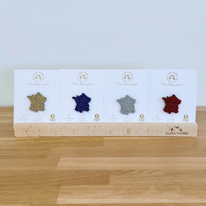 Pin's feutrine pailletée - France