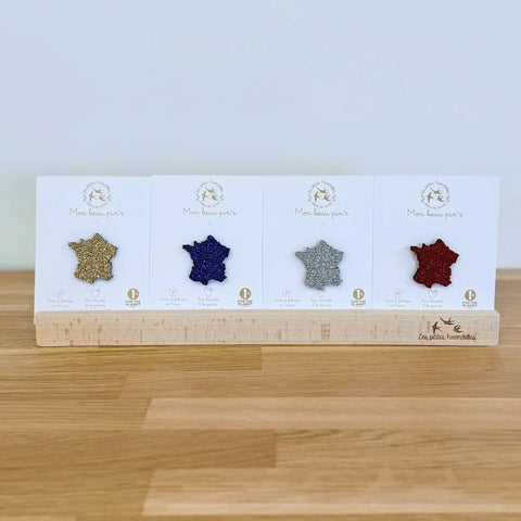 Pin's feutrine pailletée - France