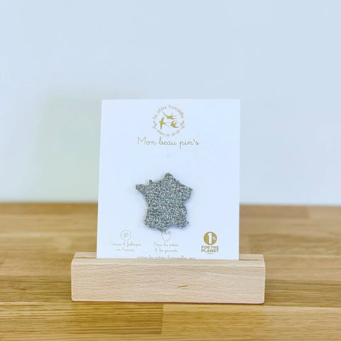 Pin's feutrine pailletée - France