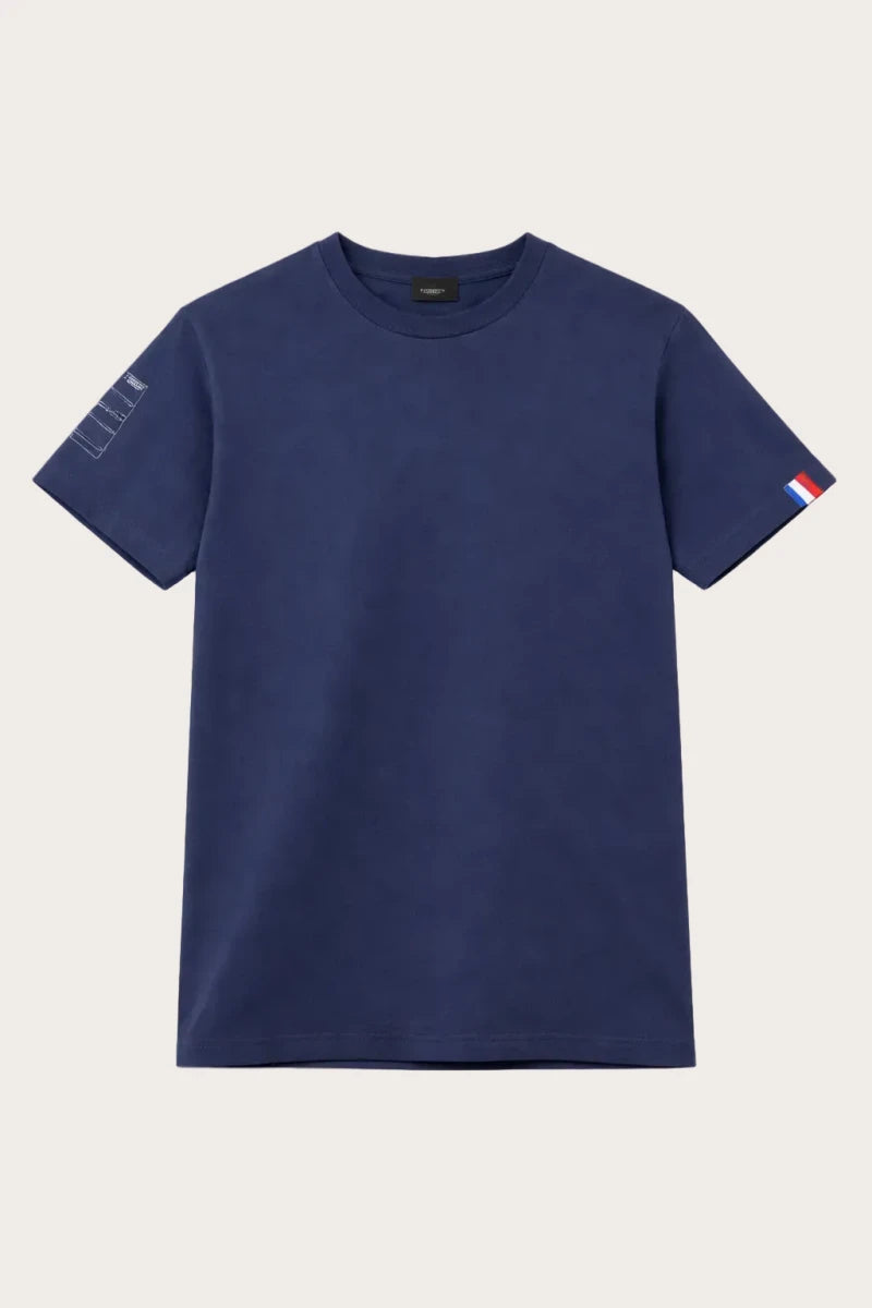 T-shirt Vague Bleu