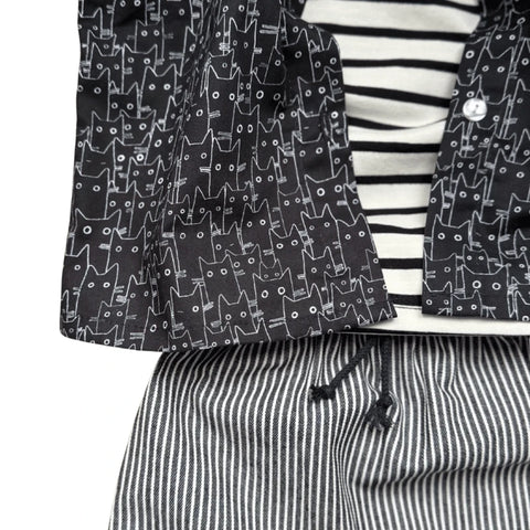 Pantalon jean rayé noir et blanc - Moomie