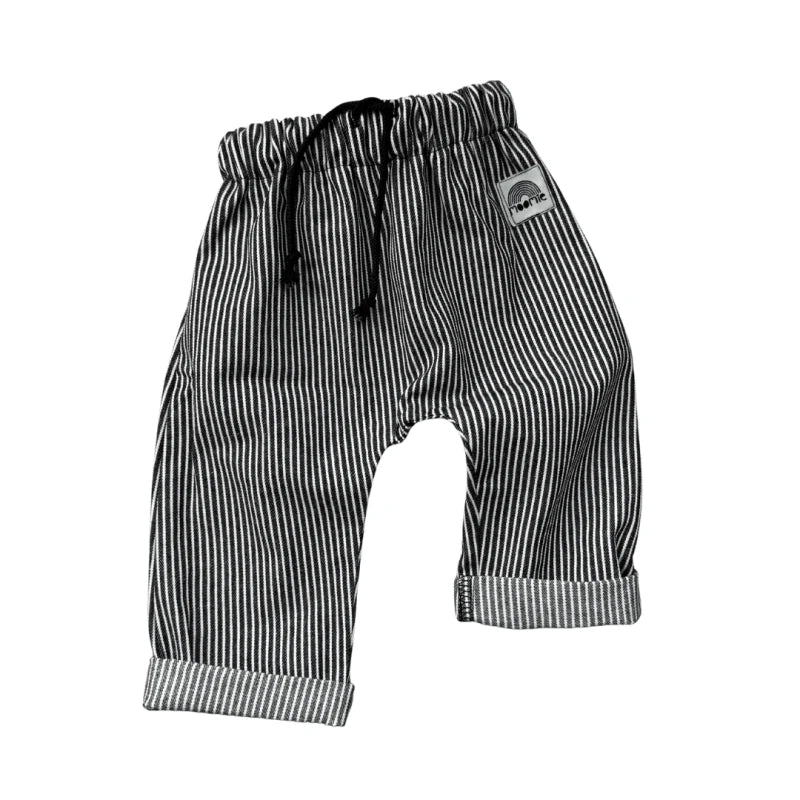 Pantalon jean rayé noir et blanc - Moomie
