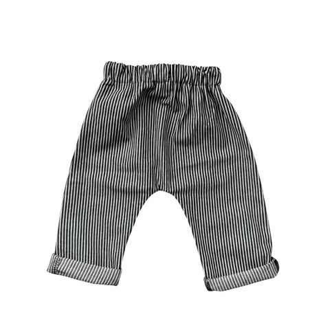 Pantalon jean rayé noir et blanc - Moomie