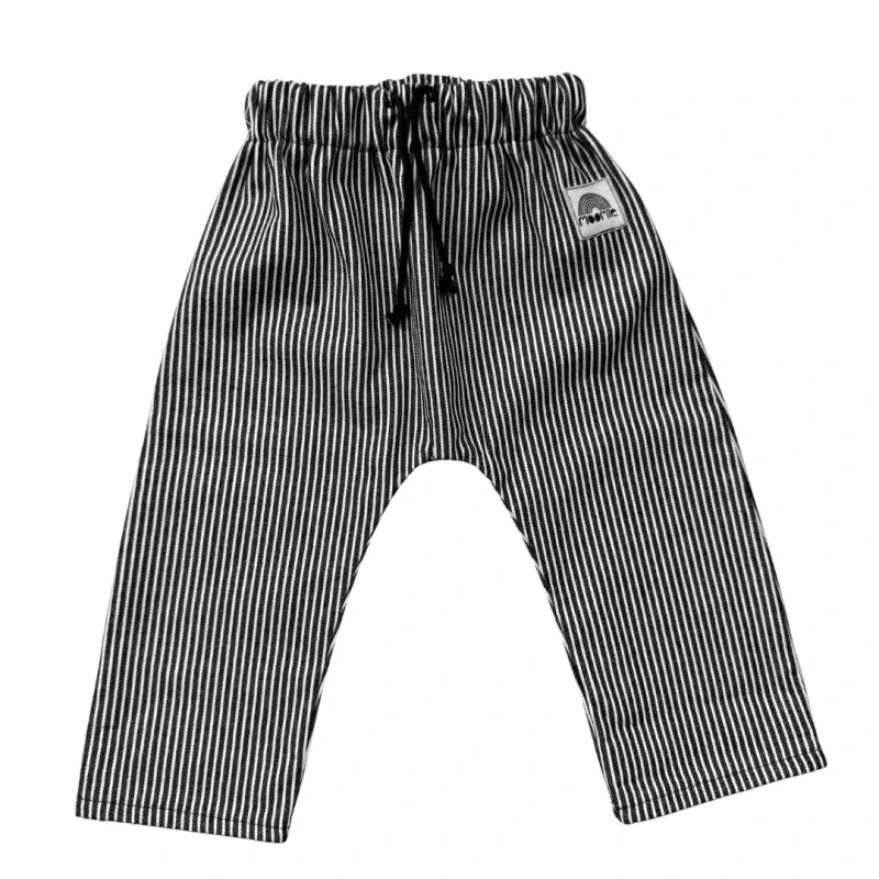 Pantalon jean rayé noir et blanc - Moomie