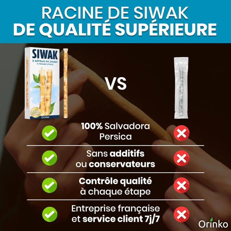 Bâtons de Siwak x6 + 1 Étui de Protection – Brosse à Dents 100% Naturelle