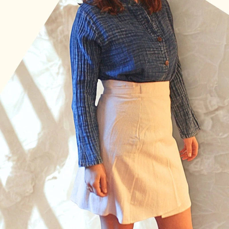 Jupe courte en coton | Taille unique ajustable