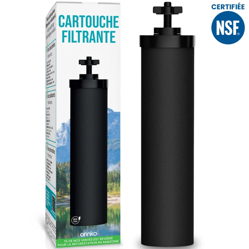 Cartouche filtrante pour filtre à gravité x1