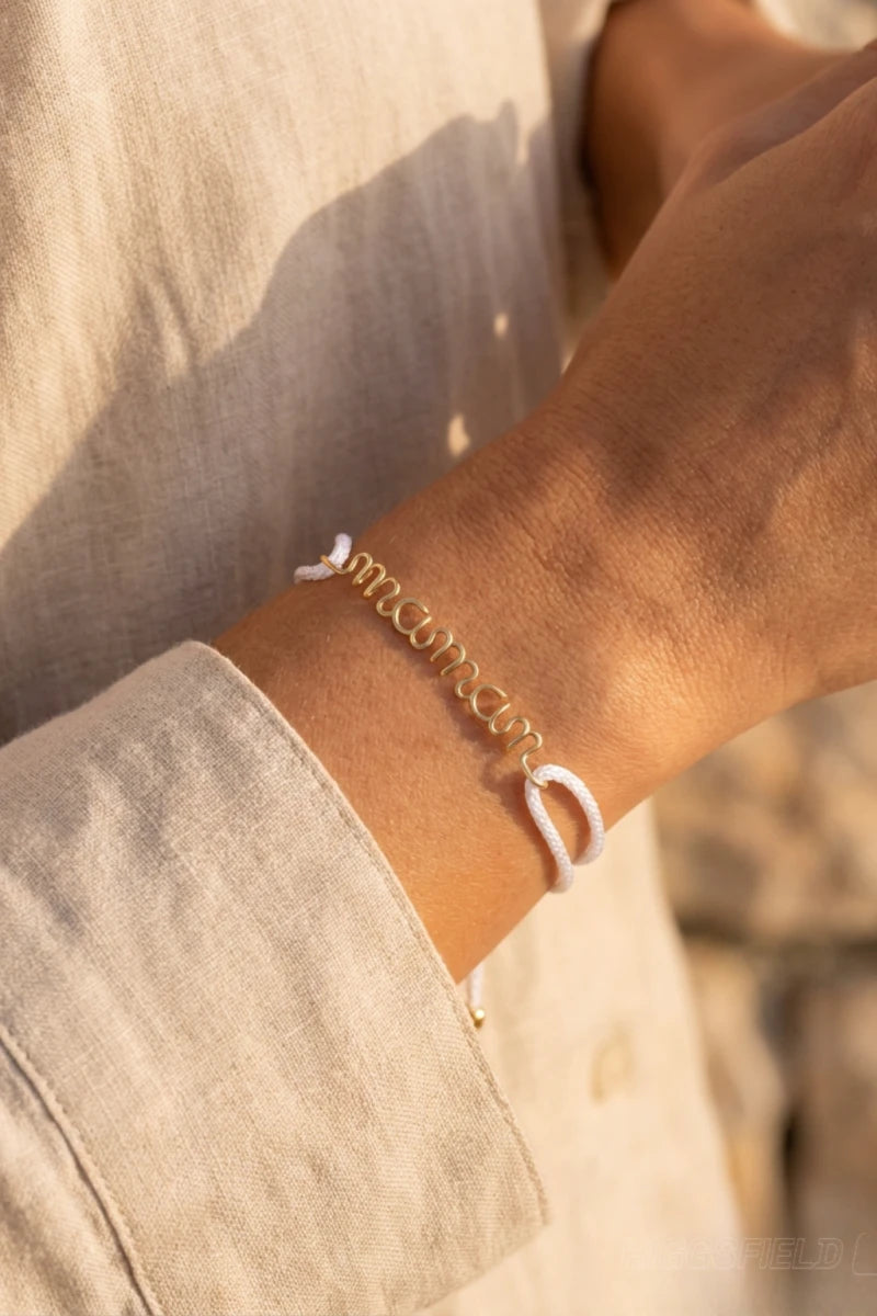 Bracelet Cordon Personnalisé – Gold filled 14k