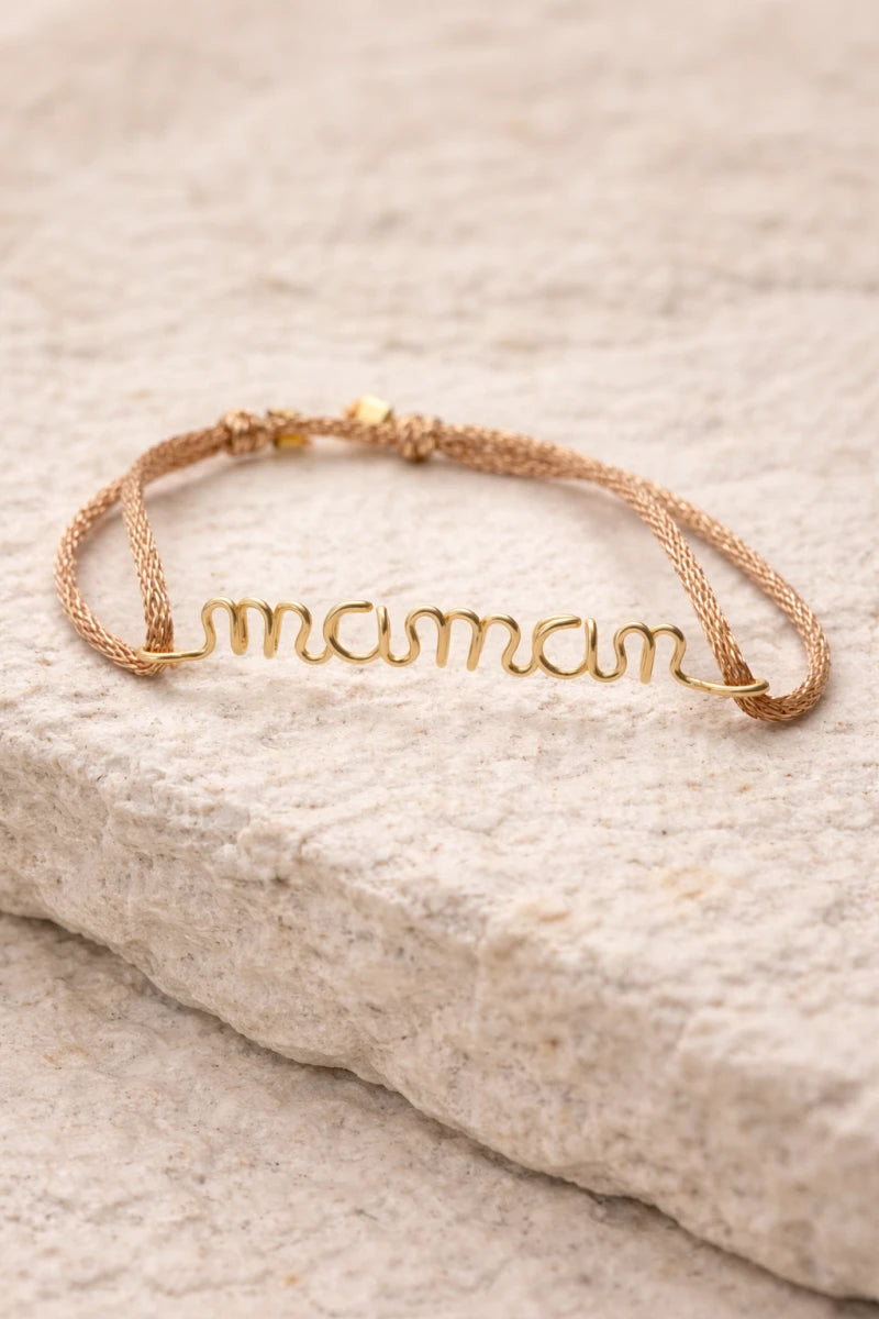 Bracelet Cordon Personnalisé – Gold filled 14k