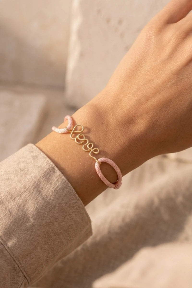 Bracelet Cordon Personnalisé – Gold filled 14k