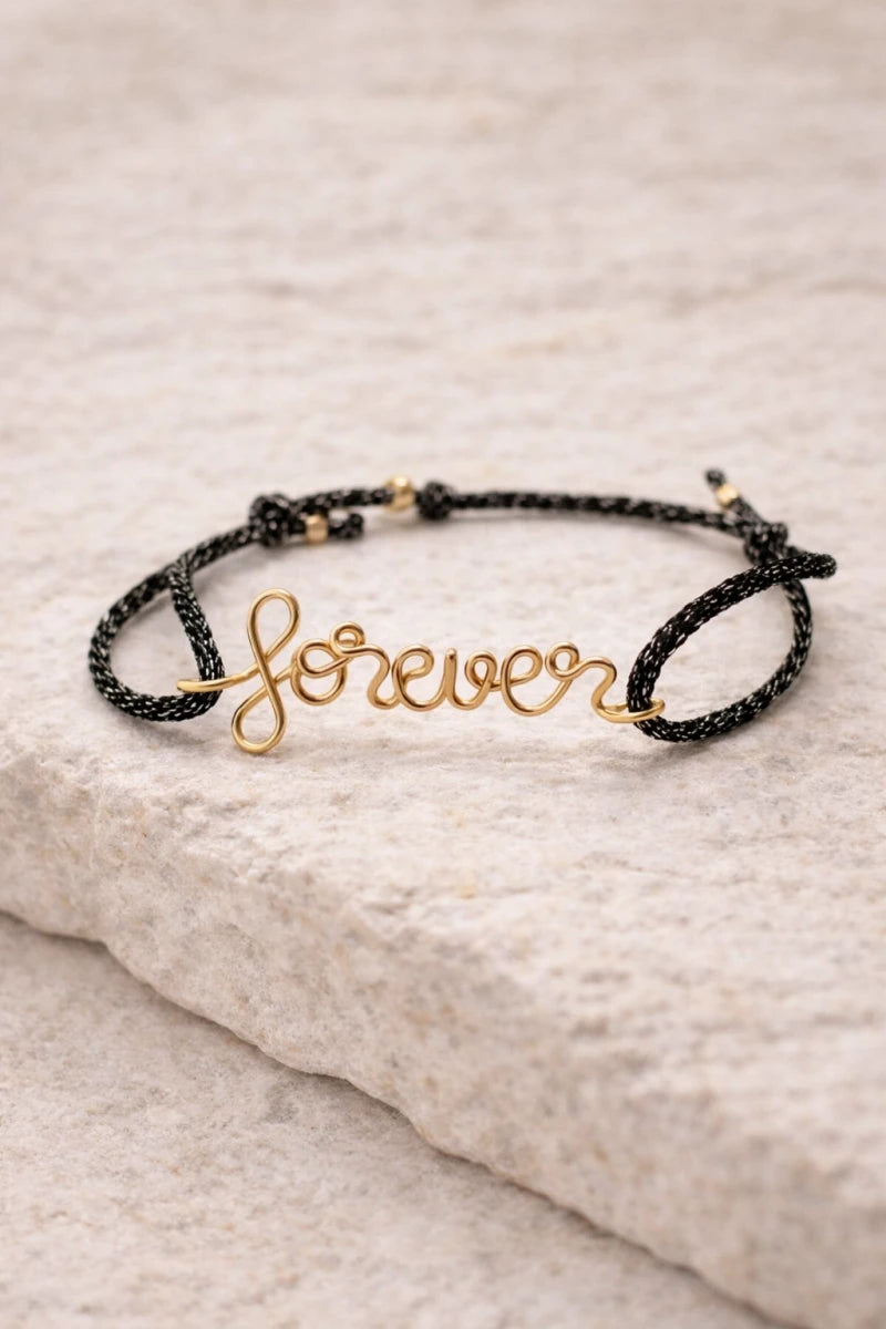 Bracelet Cordon Personnalisé – Gold filled 14k