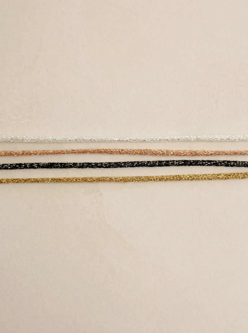 Bracelet Cordon Personnalisé – Gold filled 14k