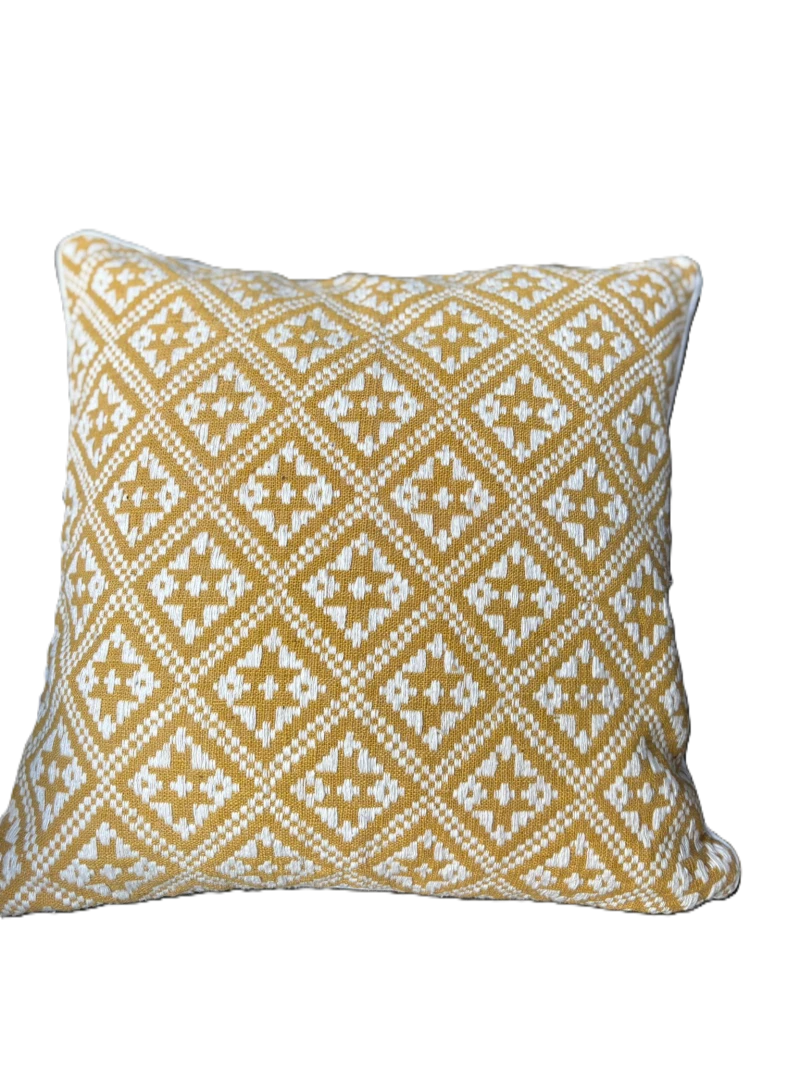 Housse de coussin Dokmai moutarde