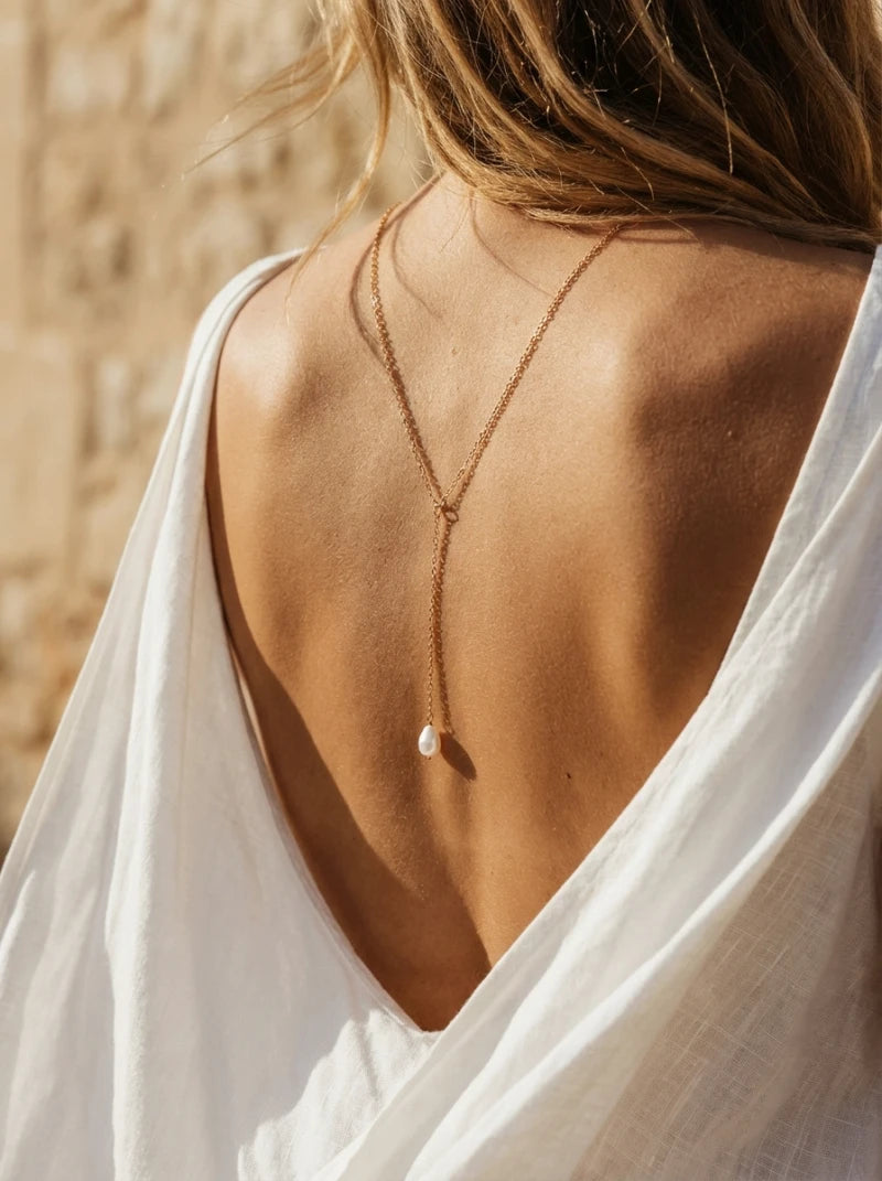 Collier Cravate Ma Perle