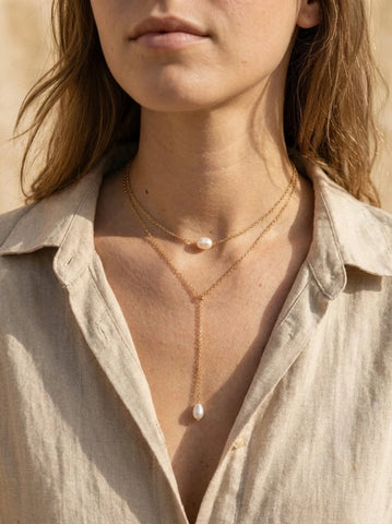 Collier Cravate Ma Perle