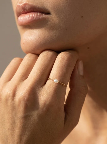 Bague Ma Perle - Gold Filled 14k et Perle de Culture