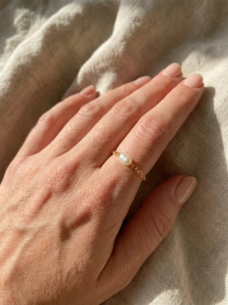 Bague Ma Perle - Gold Filled 14k et Perle de Culture
