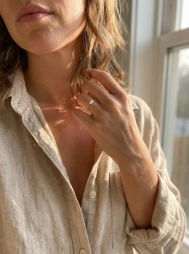 Bague Ma Perle - Gold Filled 14k et Perle de Culture