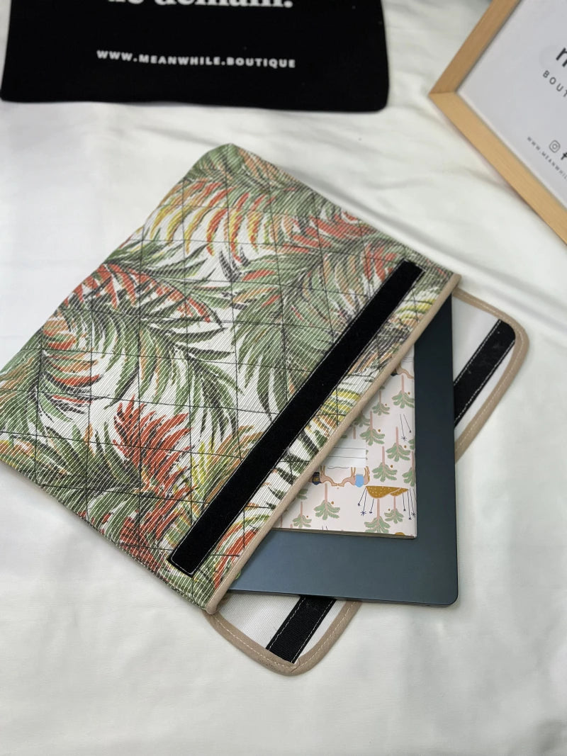 Housse d'ordinateur upcyclée pour grand ordinateur