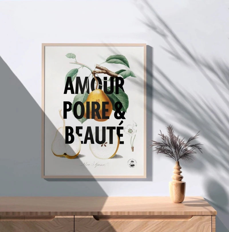 Amour, poire et beauté | Affiche
