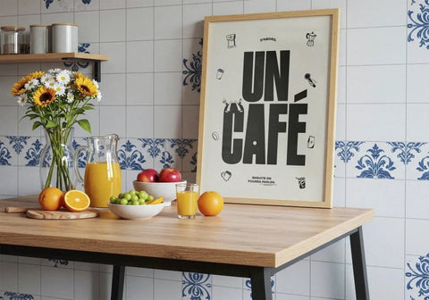D'abord, un café | Affiche typographique