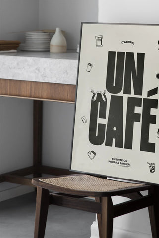 D'abord, un café | Affiche typographique