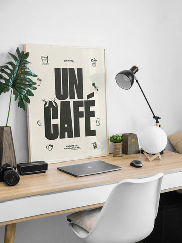 D'abord, un café | Affiche typographique