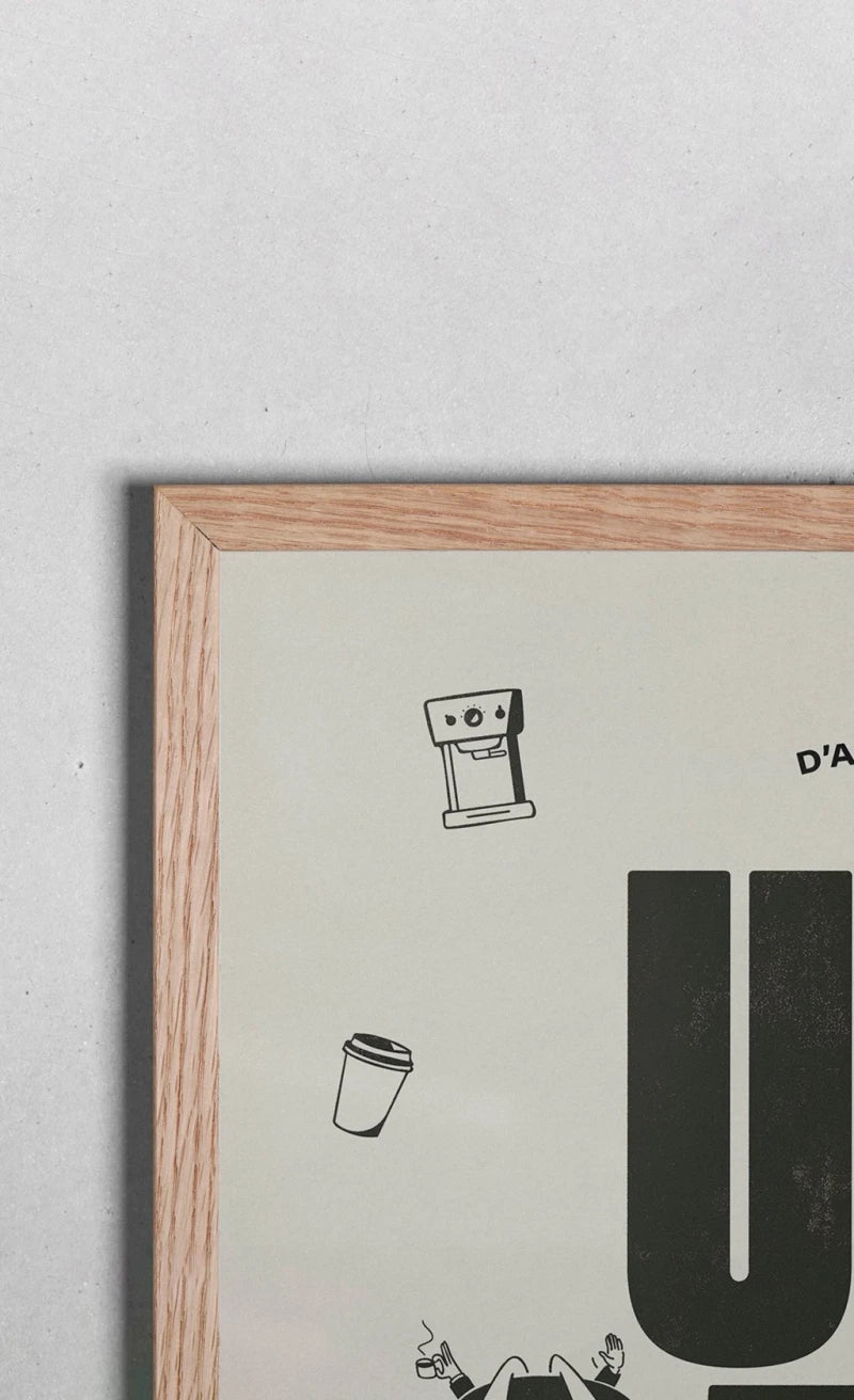 D'abord, un café | Affiche typographique