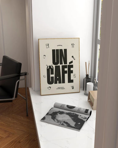 D'abord, un café | Affiche typographique