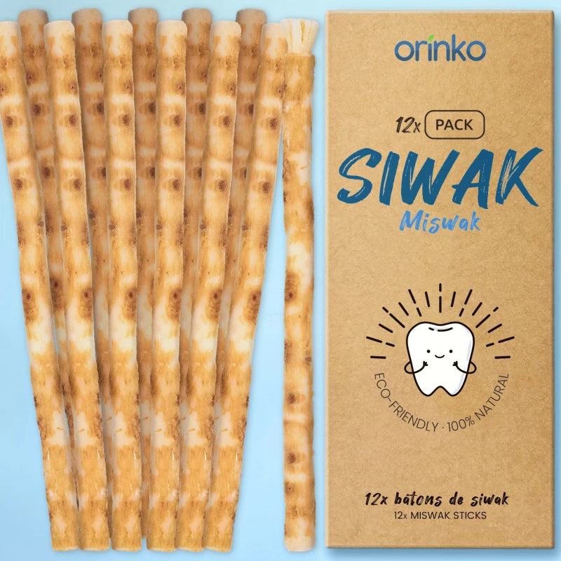 Bâtons de Siwak (Miswak) X12 - Brosse à Dents 100% Naturelle